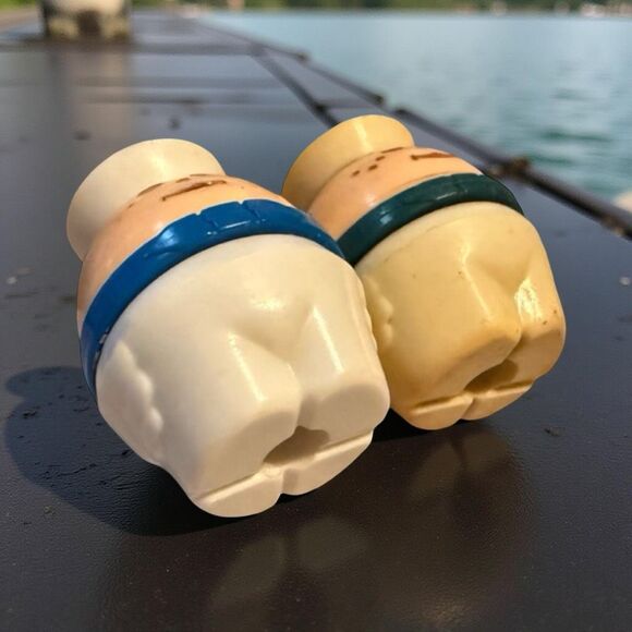 Vintage 80s Little Tikes Chunkie Toddle Tots Navy Sailor Men 2 Styles  AL - Picture 3 of 4